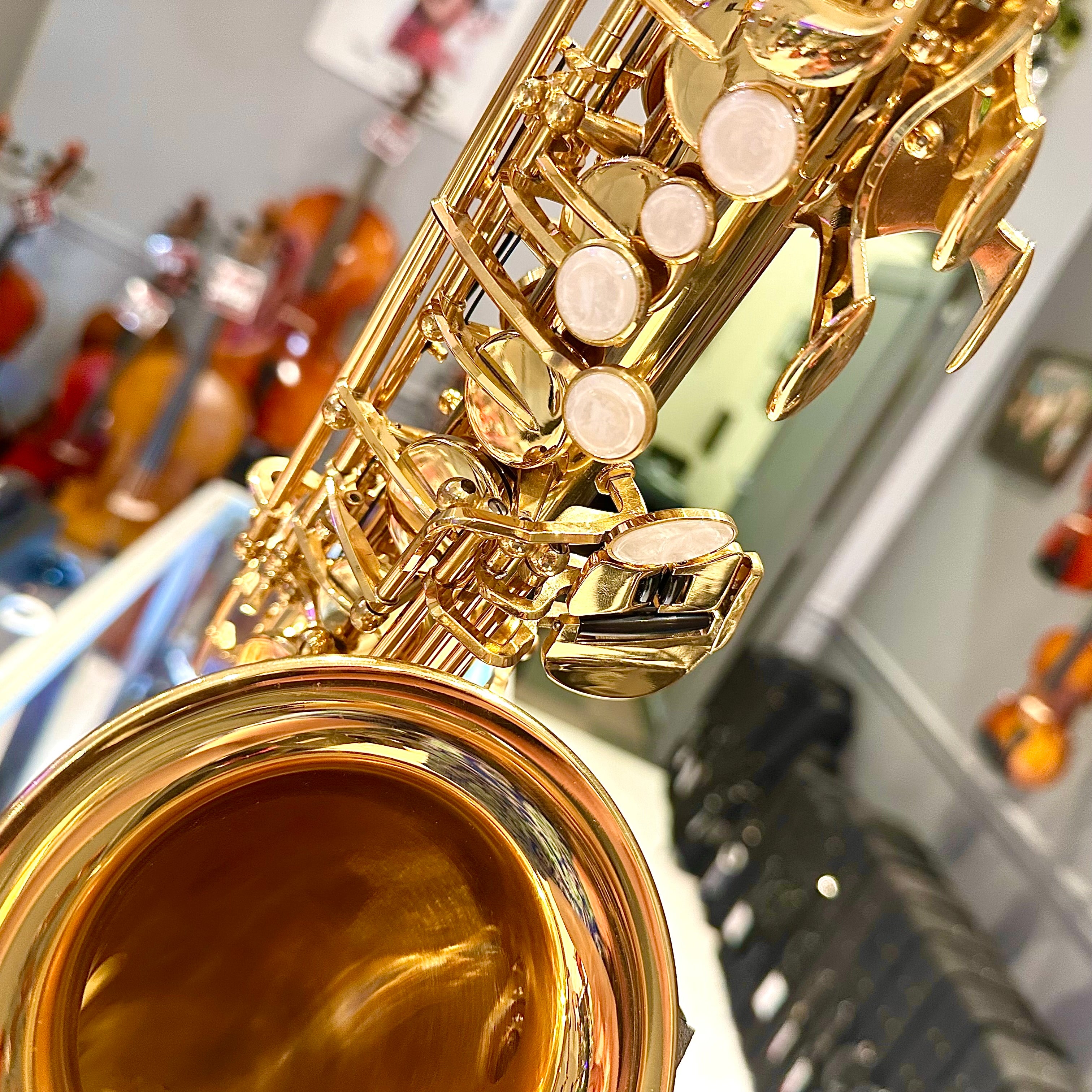 Opal OAS-100: Student Alto Saxophone, Gold Lacquered