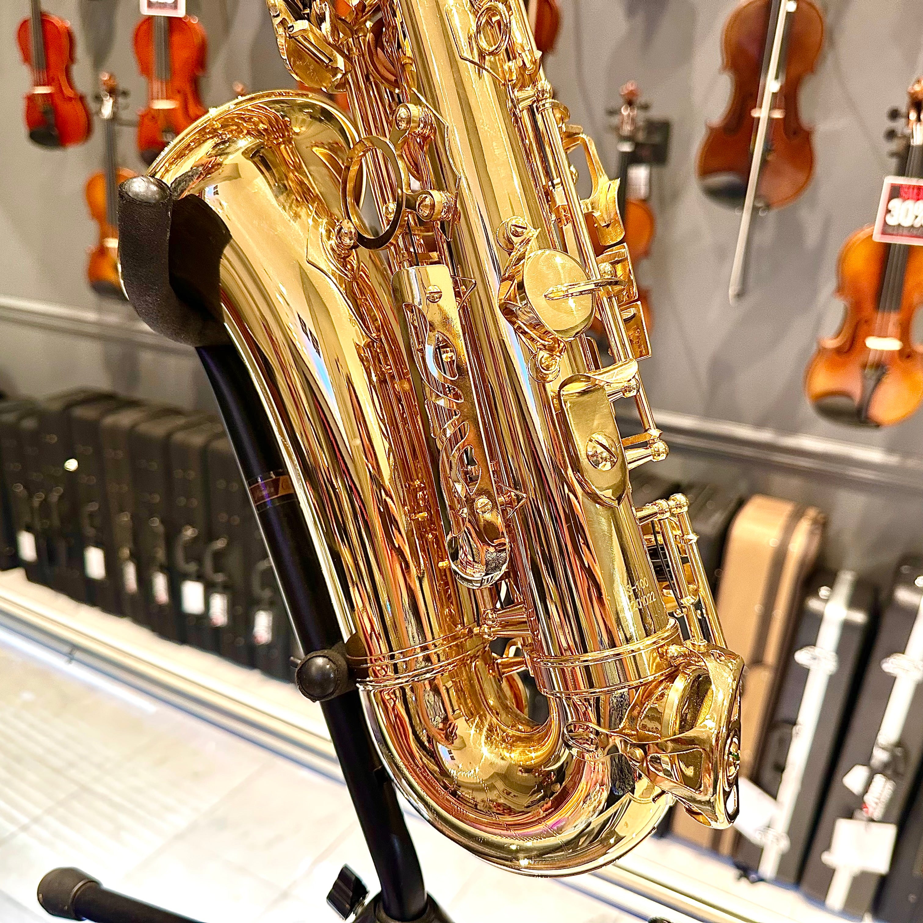 Opal OAS-100: Student Alto Saxophone, Gold Lacquered