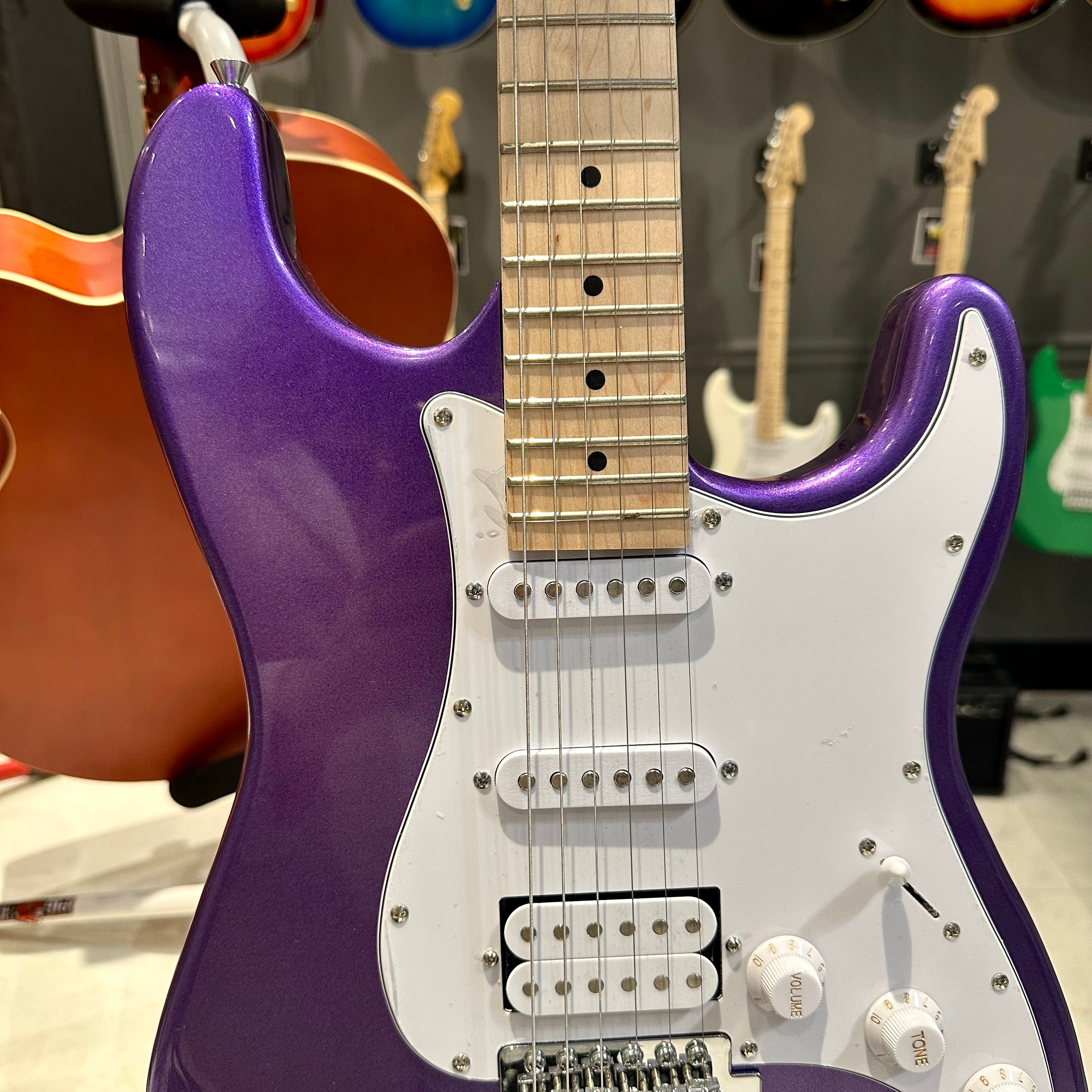 Gephardt Ground Series: 39" Electric Guitar, Maple Neck - Purple Shimmer